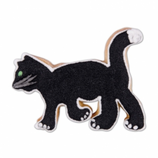 Ausstecher Katze mit Prgung Keksausstecher Pltzchenform, ca. 6.5 cm, Edelstahl, rostfrei
