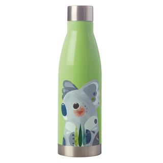Isolierflasche Thermoflasche Trinkflasche doppelwandig Edelstahl mit Schraubverschluss 500ml grn Koala