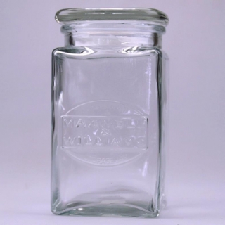 Vorratsglas Vorratsdose Aufbewahrungsdose, mit Relief Maxwell & Williams, ca 1. l Glas