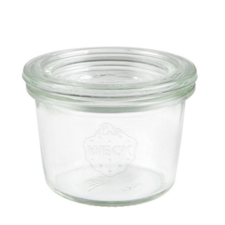 Weck Mini-Sturzglas mit Ring und 2 Klammern, 80 ml (RR 60), Form 080