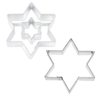 Ausstecher Ausstecherset Linzer Stern mit Stern klein + Stern, 2 teilig, 4.5 cm, Edelstahl