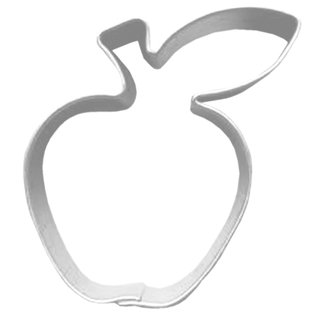 Ausstecher Apfel mit Blatt Keksausstecher Plätzchenform, 5.5 cm, Edelstahl