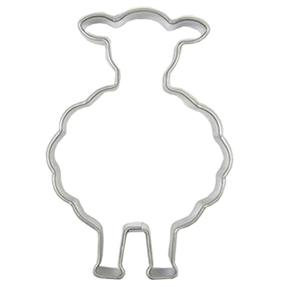 Ausstecher Schaf stehend Keksausstecher Plätzchenform, ca. 7 cm, Edelstahl, rostfrei