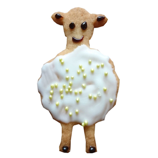 Ausstecher Schaf stehend Keksausstecher Plätzchenform, ca. 7 cm, Edelstahl, rostfrei