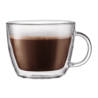 Bodum BISTRO Thermo-Gläser 2er Set, 0,45L, Milchcaffee Caffè Latte, doppelwandig