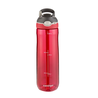 Trinkflasche Ashland rot grau, Sportflasche Wasserflasche, ca. 720 ml, BPA-frei, 100 % dicht - auslaufsicher, rot/grau