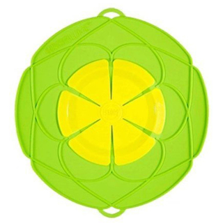 Kochblume Überkochschutz S ca. 22 cm, für Töpfe von einem Ø von ca. 14-18 cm, Lebensmittel-Silikon, limengrün