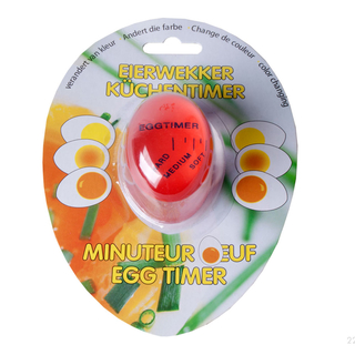 Eieruhr Eggtimer zum Mitkochen mit farbveränderndem Element Kurzzeitwecker Küchentimer Eierwecker, Kunststoff, ca. 6 x 4 x 3 cm, 1 Stück
