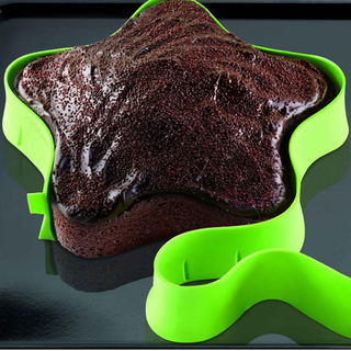 Backform Flexi Tortenring Silikon magnetisch, frei gestalltbare Universal Kuchenbackform, grün