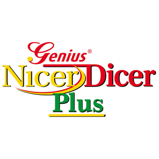 genius Nicer Dicer Plus Gemüseschneider Obstschneider, Set 10tlg., Kunststoff/Edelstahl, ca. 28.5 x 13 x 15 cm, kiwi