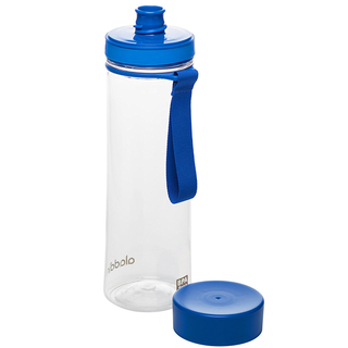 Trinkflasche AVEO 0.35l uni, Trinkflasche Outdoorflasche Wasserflasche mit Drehschnellverschluss auslaufsicher Kunststoff BPA-frei Uni ca. 0,35 l, marina/dunkelblau