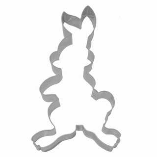 Ausstecher Hase Osterhase stehend Keksausstecher Plätzchenform, ca. 18 x 9 x 2 cm, Edelstahl rostfrei