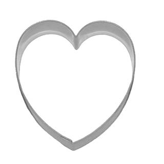 Ausstecher Herz bauchig groß Keksausstecher Plätzchenform, Edelstahl, ca. 6 x 6 cm, spülmaschinengeeignet