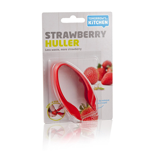 Erdbeerentstieler Strunkentferner Erdbeerstrunklöser Erdbeerstrunkzange, Kunststoff, ca. 9 cm, rot, 1 Stück