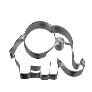 Ausstecher Elefant Elli Keksausstecher Plätzchenform mit Prägung, ca. 10.5 cm, Edelstahl rostfrei