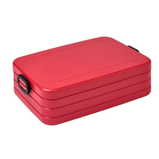 A Lunchbox XL/gro nordic red Brotdose Schnittendose, Schnittenbox Brotdose mit flexiblem Teiler, Kunststoff, ca. 1.5 l