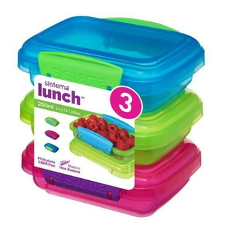 Sistema Snackdosenset 3-teilig, Lunch, farbig sortiert