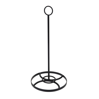 Küchenrollenhalter Papierrollenhalter Küchenrollenständer mit rundem Fuß, Metall beschichtet, ca. 35 x 16 cm, schwarz