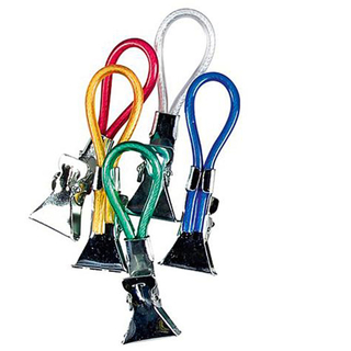 Blitzaufhänger Handtuchclip Geschirrtuchhalter, 5 Stk., Edelstahl/Kunststoff, farbig sortiert