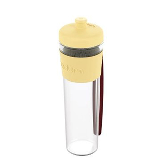 Trinkflasche Wasserflasche Sportflasche auslaufsicher-tropffrei, hochwertiger Kunststoff, Ø ca. 7 x 25 cm, Volumen ca. 520 ml, vanille