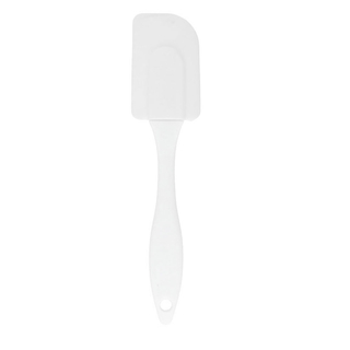 Teigschaber Teigspatel Kuchenlöser, Silikon/Kunststoff, ca. 22.5 x 5 x 1.5 cm, weiß/creme
