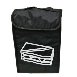 Kühltasche klein, Picknicktasche Isoliertasche, Polyester/Isoliermaterial, ca. 18 x 7 x 26 cm, schwarz