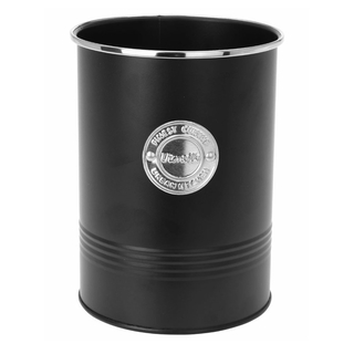 Utensilienhalter Industriedesign Kochlöffelständer Besteckhalter, rostfreier Edelstahl, Ø 13 x 17.2 cm, schwarz