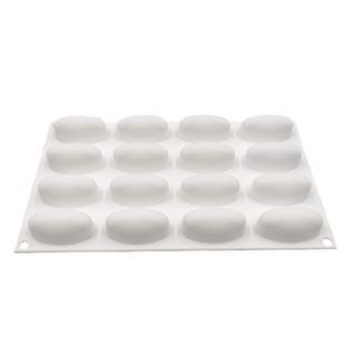 Backform NIGIRI Nocken, Motivbackform Muffinfor, 16 Mulden, 100% Silikon, ca. 30 x 17.5 x 2.5 cm, weiß