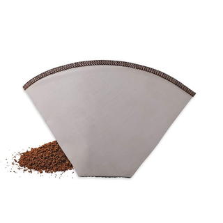 Kaffeedauerfilter faltbar, Kaffeefiltereinsatz Permanetfilter Größe 4, feiner Edelstahl, ca. 16 x 15 cm