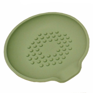 Löffelablage Küchenhelferablage Seifenschale Silikon, rund, grün