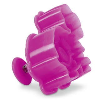 Ausstecher Präge-Ausstechform Schildkröte, mit Auswerfer, L ca. 6 x B 5 x H 1,8 cm, Kunststoff, pink
