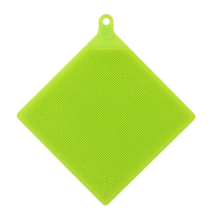 Silikonschwamm Silikonlappen Reinigungsschwamm, 100% Silikon, ca. 15 x 15 cm, grün