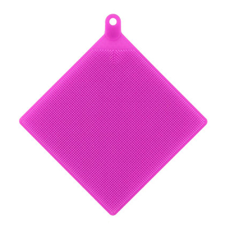 Silikonschwamm Silikonlappen Reinigungsschwamm, 100% Silikon, ca. 15 x 15 cm, pink