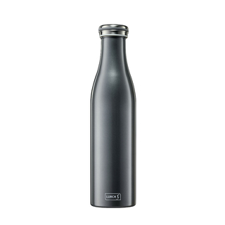 Lurch Isoliertrinkflasche 0,75 antrazit-metallic Thermoflasche Trinkflasche, doppelwandig Edelstahl,  ca. Ø 7.5 x 29.5 cm, Schraubverschluss 100 % auslaufsicher, BPA-frei,