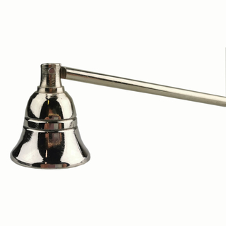 Kerzenlöscher mit beweglicher Glocke, ca. 29 cm, Motiv Stern, silberfarbig