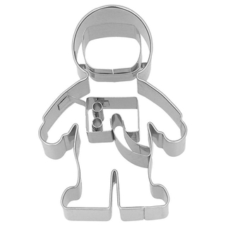 Ausstecher Kosmonaut Astronaut mit Pägung, Keksausstecher Plätzchenform, Edelstahl &ndash; rostfrei, ca. 8 cm