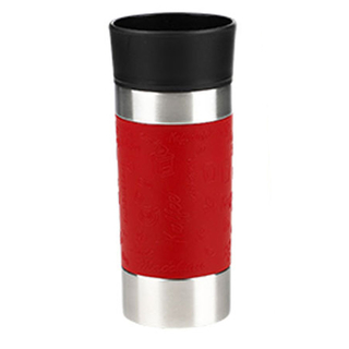 Isolierbecher Thermobecher Thermoflasche, Edelstahl &ndash; rostfrei, 100% auslaufsicher, ca. Ø 8 x 19 cm, Volumen ca. 360 ml, rot