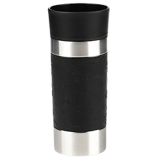 Isolierbecher Thermobecher Thermoflasche, Edelstahl &ndash; rostfrei, 100% auslaufsicher, ca. Ø 8 x 19 cm, Volumen ca. 360 ml, schwarz