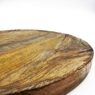 Servierbrett Käseplatte Dekoteller Holzteller rund Ø 29 cm, Mangoholz