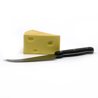 Käsemesser Küchenmesser Kochmesser, Edelstahl/Kunststoff, ca. 23.5 cm, schwarz