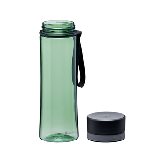 Trinkflasche AVEO 0.6 l uni,Outdoorflasche Wasserflasche, 100% auslaufsicher, hochwertiger BPA-freier Kunststoff, ca. Ø 7.2 x 24.5 cm, Volumen ca. 650 ml, Basil Green/transparent, 0.6 L