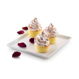 Backform Mini-Muffin Eisform Desserform Kuchenform, ca. Ø 5.1 Platin-Silikon