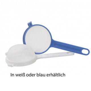 Teesieb Feinsieb Kunststoffsieb, Kunststoff, Ø ca. 7cm, in weiß oder blau erhältlich