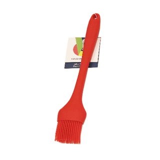 Silikonpinsel rot, Backpinsel Küchenpinsel, ca. 20 cm, hitzebeständig bis 260 °C, Silikon