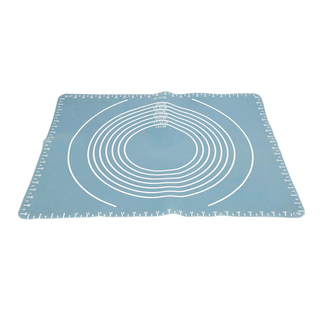 Backmatte Backunterlage Silikonbackmatte Dauerbackmatte groß, mit Skalierung, Silikon, ca. 49 x 39 cm, hellblau
