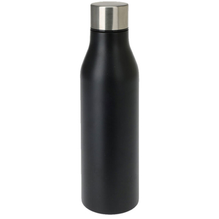 Isolierflasche Sportflasche Trinkflasche DESIGN 450 ml, Edelstahl beschichtet, schwarz