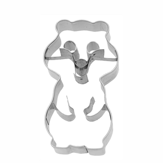 Ausstecher Hamster mit Prägung, Keksausstecher Plätzchenform, Edelstahl rostfrei, 7 cm