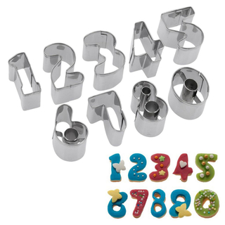 Zahlen-Ausstechformen 123 »0-9«, 2,5 cm - 8 teilig