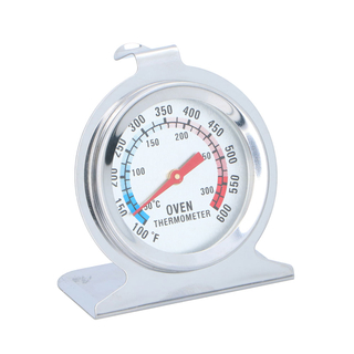 Backofenthermometer, Ofenthermometer analog,  Ø ca. 6 x H 7 cm, Temperaturanzeige: 50 &ndash; 300 ° C, Edelstahl