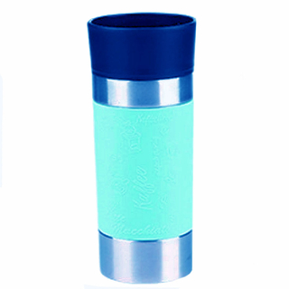Isolierbecher Thermobecher Thermoflasche, Edelstahl &ndash; rostfrei, 100% auslaufsicher, ca. Ø 8 x 22 cm, Volumen ca. 500 ml, mint